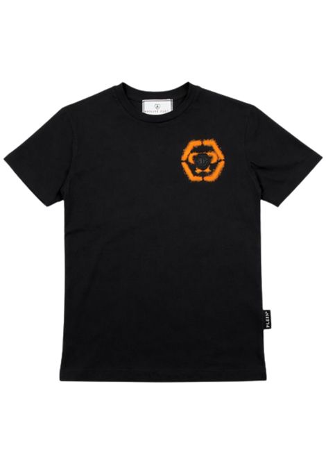 T-shirt bambino nera in cotone Philipp Plein | BTH015NERO